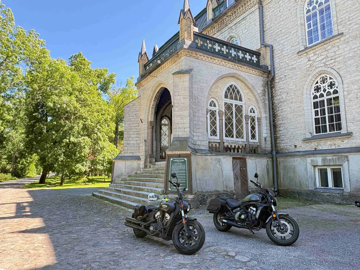 Motorcycles at the castle